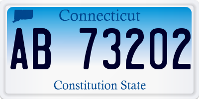 CT license plate AB73202