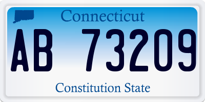 CT license plate AB73209