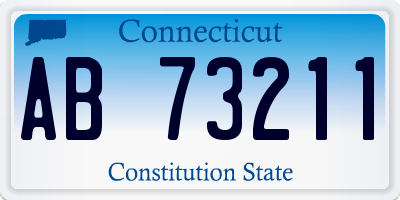 CT license plate AB73211