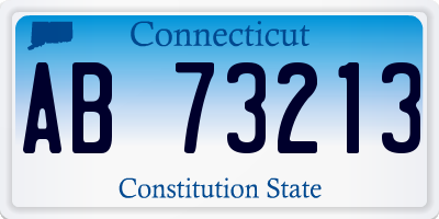 CT license plate AB73213