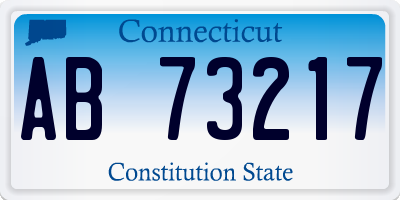 CT license plate AB73217