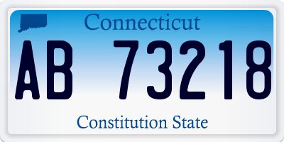 CT license plate AB73218