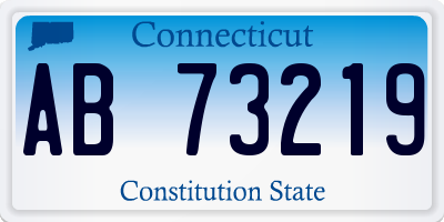 CT license plate AB73219