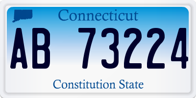 CT license plate AB73224