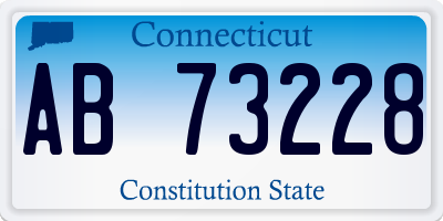 CT license plate AB73228