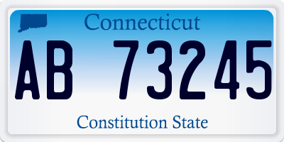 CT license plate AB73245
