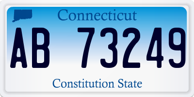 CT license plate AB73249