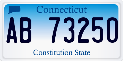 CT license plate AB73250