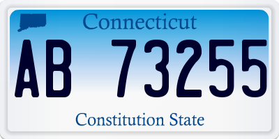 CT license plate AB73255