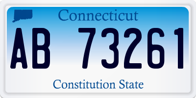 CT license plate AB73261