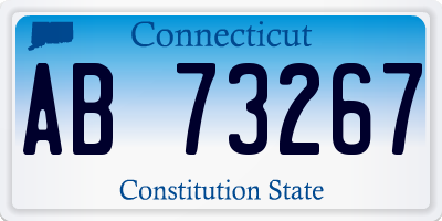 CT license plate AB73267