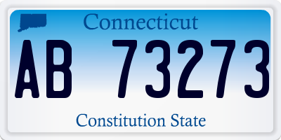 CT license plate AB73273