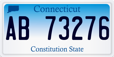 CT license plate AB73276