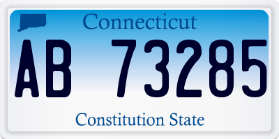 CT license plate AB73285