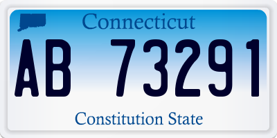 CT license plate AB73291