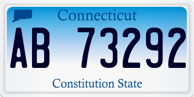 CT license plate AB73292