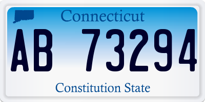CT license plate AB73294