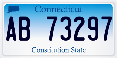 CT license plate AB73297
