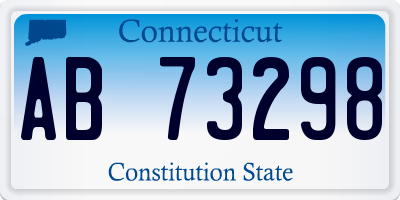 CT license plate AB73298