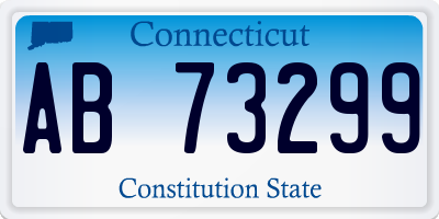 CT license plate AB73299