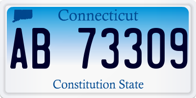 CT license plate AB73309