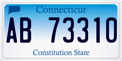 CT license plate AB73310