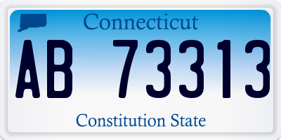 CT license plate AB73313