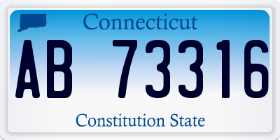 CT license plate AB73316