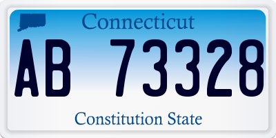 CT license plate AB73328