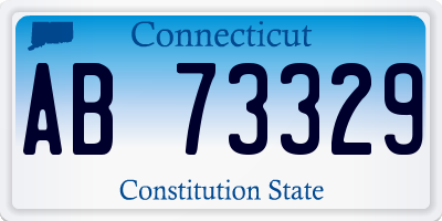 CT license plate AB73329