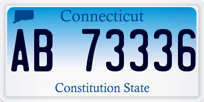 CT license plate AB73336