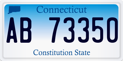 CT license plate AB73350