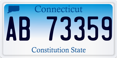CT license plate AB73359