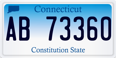 CT license plate AB73360