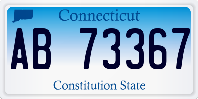 CT license plate AB73367