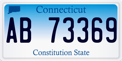 CT license plate AB73369