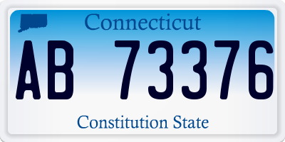 CT license plate AB73376