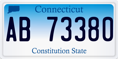 CT license plate AB73380
