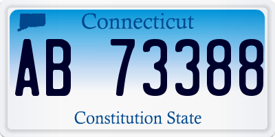 CT license plate AB73388