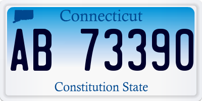 CT license plate AB73390