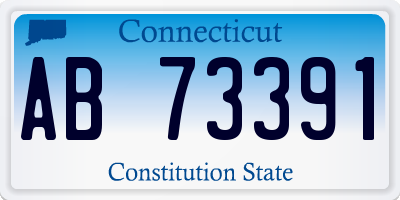 CT license plate AB73391