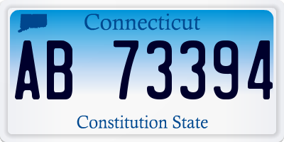 CT license plate AB73394