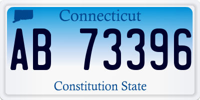 CT license plate AB73396