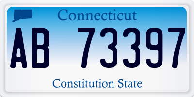 CT license plate AB73397