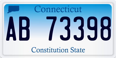 CT license plate AB73398