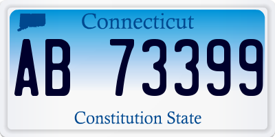 CT license plate AB73399