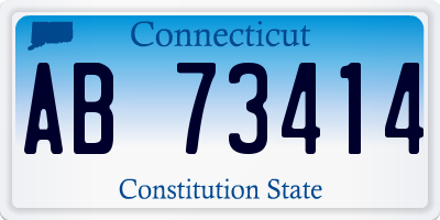 CT license plate AB73414