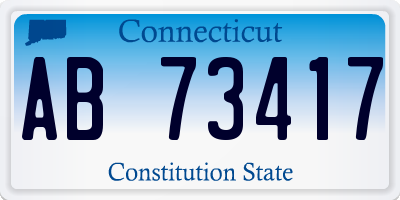 CT license plate AB73417