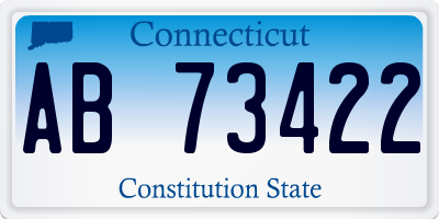 CT license plate AB73422