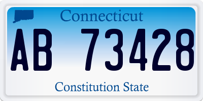 CT license plate AB73428